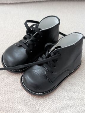 Josmo Black Lace-Up Toddler Ankle Boots
